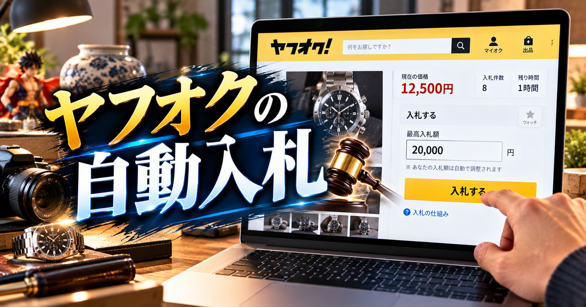 ヤフオクの自動入札のやり方｜最高入札額の決め方と失敗しないコツ！