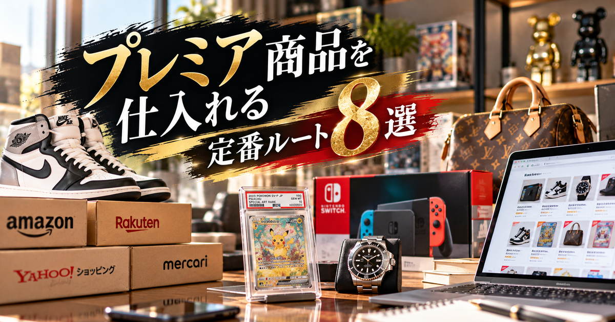 プレミア商品を仕入れる定番ルート8選｜利益を残す相場確認と在庫管理のコツはこれ！