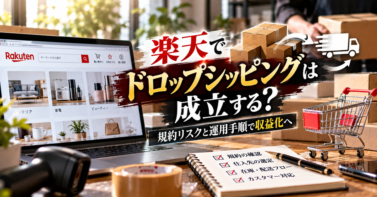 楽天でドロップシッピングは成立する？｜規約リスクと運用手順を押さえて収益化へ！
